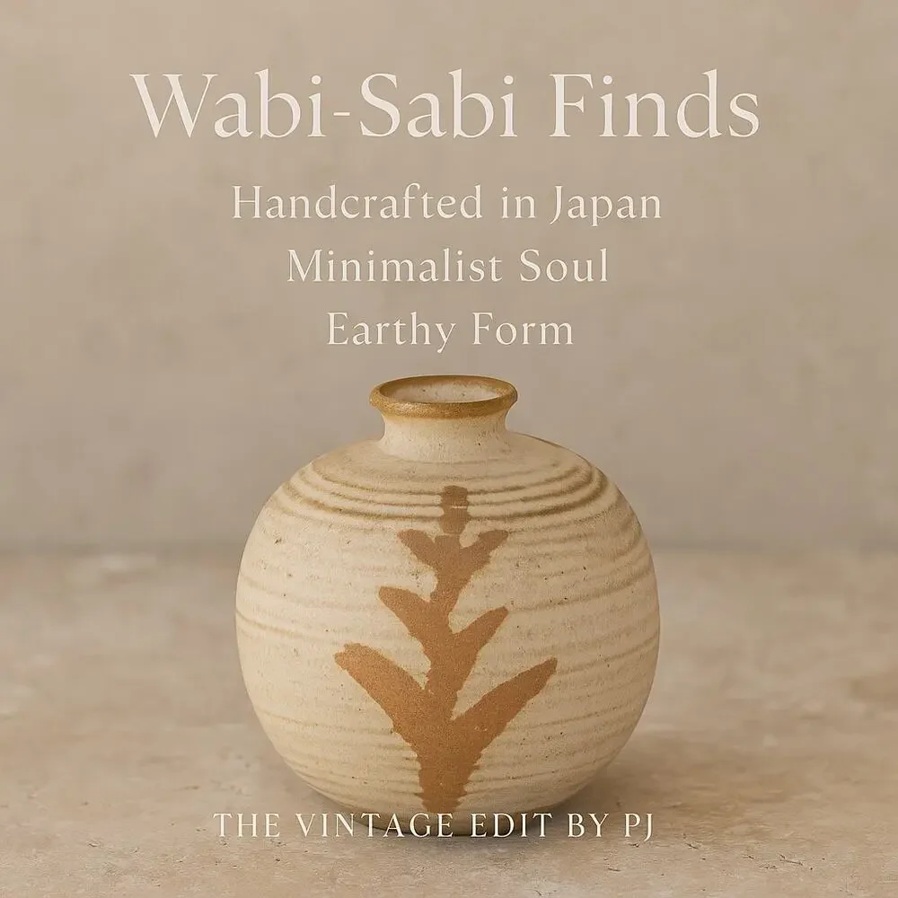 Vintage Japanese Wabi Sabi Bud Vase Minimalist Studio Pottery Decor